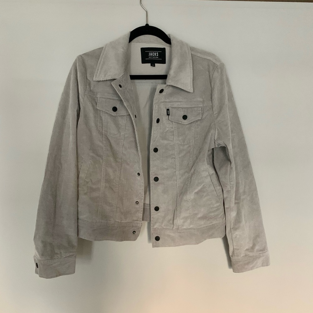 JACKS LIGHT GRAY CORDUROY SUEDE JACKET